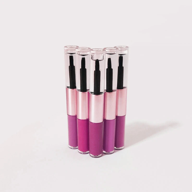 Wholesale High Quality 4ml Dual Ended Longwearing Liquid Lipstick with Clear Lip Gloss with Vitamin E Overtime Lipcolor