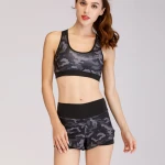 Wholesale High Quality Print Fitness Female Sportswear Sets OEM Custom Women Shorts Yoga Leggings