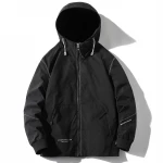 Wholesale mens winter new hooded overalls jacket men teenagers students casual loose solid color go with mens jackets & coats
