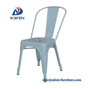 Wholesale modern industrial style stackable bistro chair dining metal chair