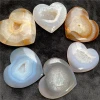 Wholesale Natural Crystal agate geode druzy heart shape stone