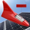 Wholesale Solar LED shark fin antenna roof tail modified lamp anti rear end Flash 8 lamp auto parts interior decoration 2021
