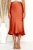 Import Wholesale Women Orange High Waist Long Satin Midi Skirts from China