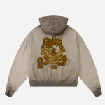 Wholesale Y2K Canvas Retro Acid Washed Distressed Zip Up Mens Jackets With Hooded