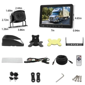 Wide Angle 170 Degree Truck Backup Camera Sets with 7 inch monitor parking sensor system