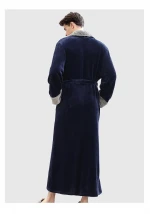 winter extra long warm thick hooded bathrobe women/men  kimono long sleeve ankle bath robe unisex dressing gown female