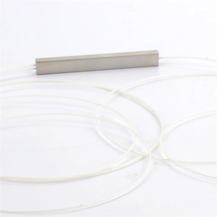 Without Connector 1 : 4  Mini steel tube type Fiber Optic Equipment 1x2 0.9mm PLC Opitc Splitter