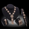 Women Costume 18K Gold Plated Tassel Fashion Nigerian Wedding African Beads Crystal Jewelry Set