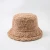 Import Women Hat Solid Artificial Fur Warm Female Faux Fur Winter Bucket Hat Autumn Winter Fashion Girl Outdoor Street Casual hats from China