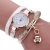 Import Women Watches Fashion Casual Bracelet Watch Women Leather Rhinestone Analog Quartz Watch from China