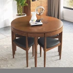 Wooden Extendable Dining Table Useful furniture wood dining table with chairs solid Ash wood table
