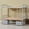 Wrought iron double bed wholesale bunk beds for dormitory workers