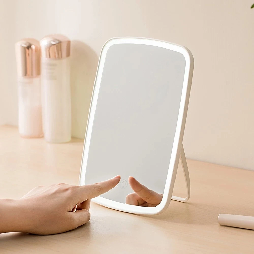 Xiaomi LED Cosmetic Mirror with Touch Switch Control Smart Portable Cosmetic Mirror Desktop Dormitory Desktop Mirror