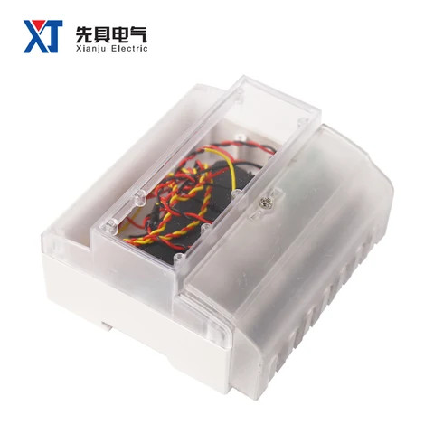 XJ-35 Internal Transformer Customized Three Phase 7P Electric Energy Meter Shell Power Electricity Meter ABS Housing Transparent
