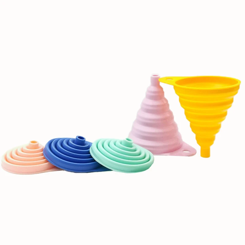 XueXiang Food Grade High quality big silicone home collapsible kitchen accessories foldable silicone funnel