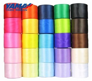 YAMA factory polyester solid color single/double faced satin ribbon