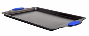YME non-stick Large Roaster &amp; Cookie Sheet bakeware set silicone handle baking pans