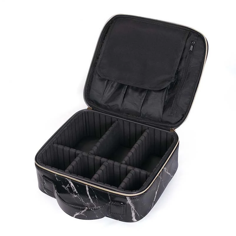 Yshine Wholesale Marble Design PU Makeup Cosmetic Case Bag Storage Bag Portable Case Nail Kit