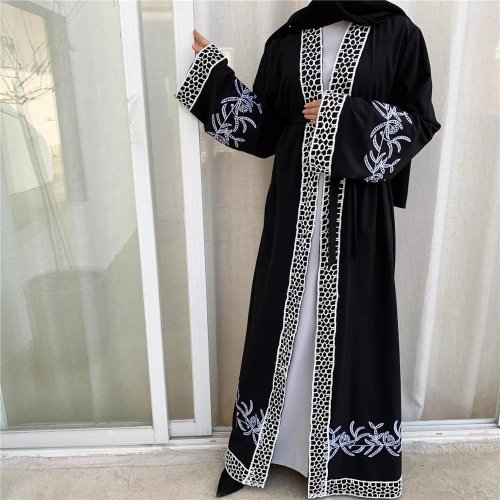 Zakiyyah 1810 New Design dubai kimono cardigan islamic turkey abaya for women muslim front open abaya marocain