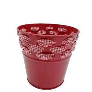 Zinc Bucket/Metal/Tin/Container/Storage/Flower Pot/Planter/Home/Garden Round flower pot  jardineria pvc woven container