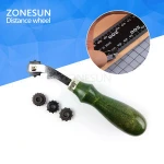 ZONESUN leather craft tool set interval round leather carving tools leathercraft supply