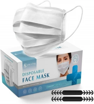 3-Ply Disposable Face Masks - White