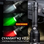 Patent-designed Multi-color Long-range Hunting Flashlight Outdoor Torch CYANSKY H3 V2.0