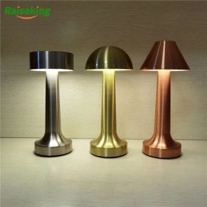 Amazon cordless rechargeable wireless led table lamp light for KTV bar restaurant dinning with touch dimmable brightness
