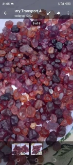 Organic Quartz Garnet stone