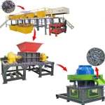 Household waste manual sorting shredding and RDF fuel rod forming production line
