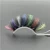 Import Rainbow colors mix colored full strip lashes factory wholesale 15mm faux mink eyelashes from China