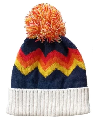 Kids jacquard hat with bobble