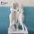 Import Detailed carving custom elegant nude hugging white marble stone three ladies statue from China