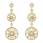 Octagonal Compass Shell Earrings