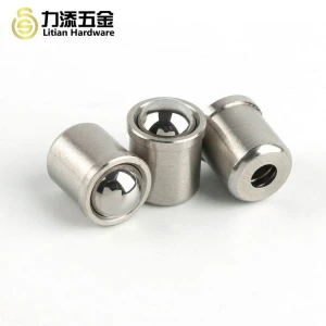 High quality 304 stainless steel M3 polished spring loaded slot spring ball plunger with hex flange