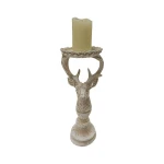Nordic Style Christmas Gift Set Resin Deer Head Antler Candle Holder Decorative Table Centerpiece