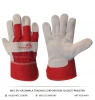 RG-4001 Red Fabric Split Leather Working Gloves