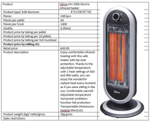 Electric infrared heater