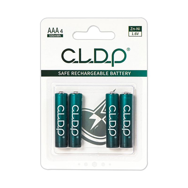 Buy Cldp Zinc Nickel 1.6v 500mwh Rechargeable Aaa Battery 4-pack from ...