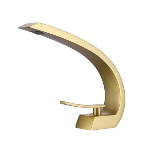 Short Basin Mixers Brushed Gold