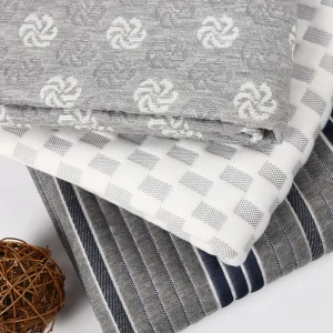 Silk cotton jersey blanket modern simple soft flowers / squares / stripes