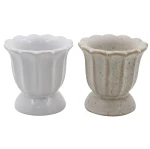 Flower ceramic candle holder, ceramic creative small candle holder200-218228