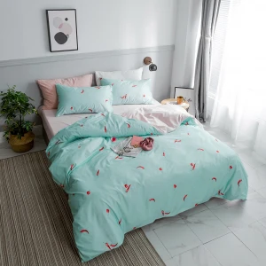 1 Duvet Cover and 2 Pillow Cases No Comforter Reversible 3 PCS 100% Cotton Bedding Sets for Kids Teens Adults with Zipper