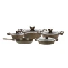 10 PCS new item die casting nonstick aluminium cookware set with ceramic coating