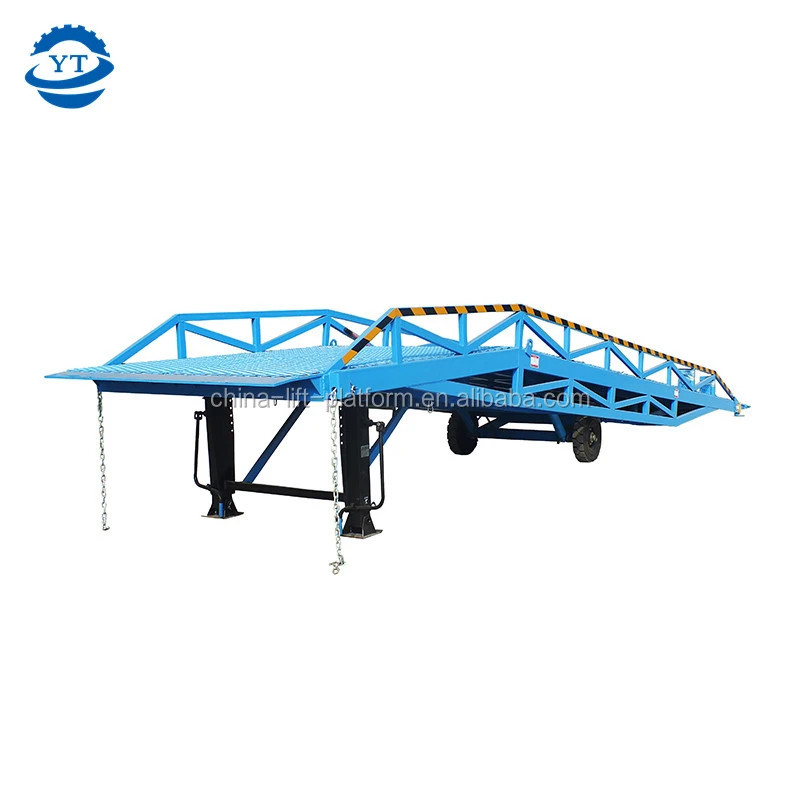 10 ton Adjustable Movable Forklift truck container loading unloading dock ramps Car yard ramp