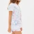 Import 100%cotton sweet casual floral printed Short Sleeve Cotton Pajamas Set for Girls And Women sleepwear from China
