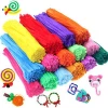 100pcs Kids Creative Colorful Diy Plush Chenille Sticks Chenille Stem Pipe Cleaner Stems Educational Toys Crafts For Kids