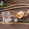 10ml Eco-Friendly New Design Empty Glass Car Perfume Bottle Hanging with Wooden Cap Wholesale