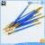 Import 10pcs high quality paint brush set white nylon hair with yellow aluminium ferrule and golden tip end from China
