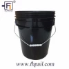 1,2,2.5,3,5 gallon clear round/cylinder plastic paint pails/can/drum/container with lid and handle